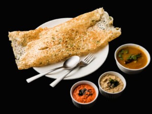 GHEE RAVA OINON CHILLI GINGER MASALA  DOSA