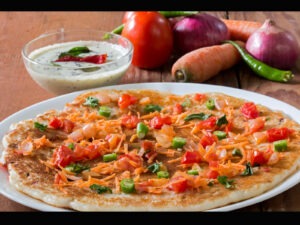 TOMATO ONION CHILLI GINGER UTTAPPAM
